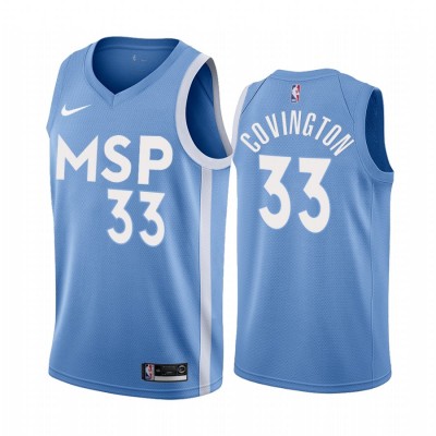 Nike Minnesota Timberwolves #33 Robert Covington Men's Unveil 2019-20 City Edition Swingman NBA Jersey Blue Men's